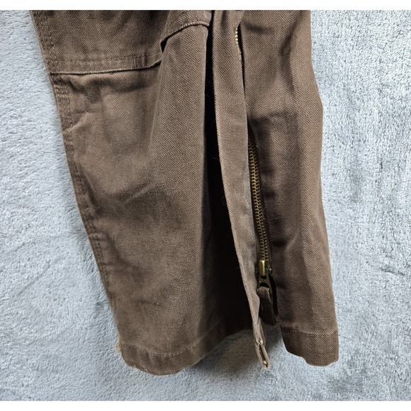 Berne Canvas Overalls Bibs Men 30x30 Dark Brown Unlined Actual 30×28 - Picture 5 of 11